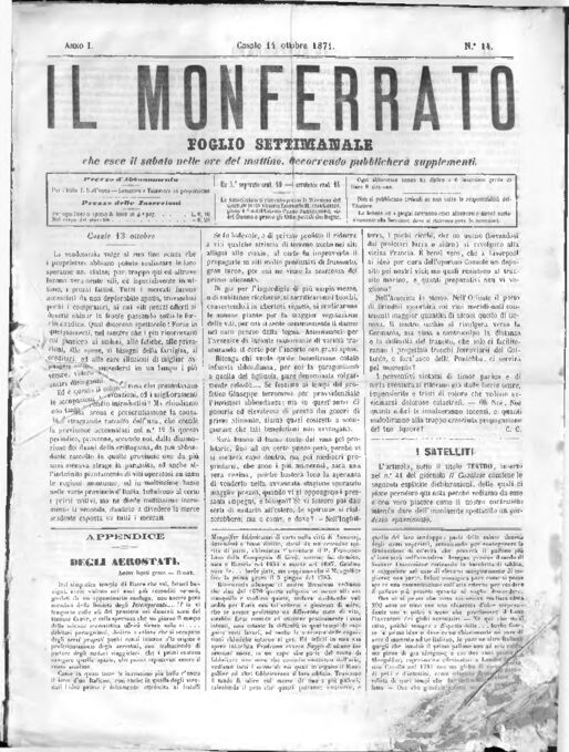 Il Monferrato - Edizione 14 del 14/10/1871